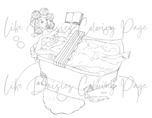 Bubbling Self-Care Coloring Page