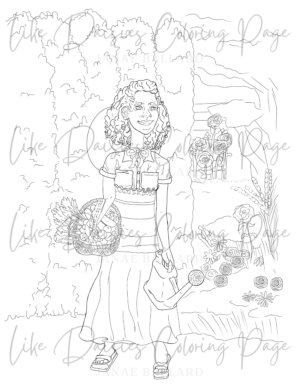 “In My Garden” Coloring Page