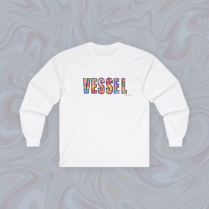 Long Sleeve Colorblock "Vessel" Letter Shirt — Bright Graphic for Casual Wear
