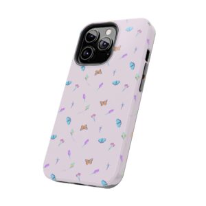 Tough Pastel Phone Case — Butterfly Floral Pinwheel "Spring is In the Air" Pattern
